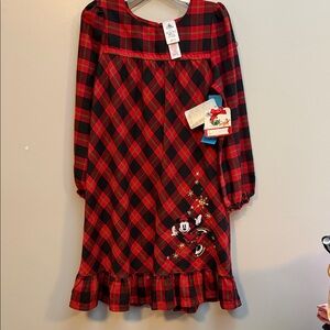 Disney Red and Black Plaid Nightgown